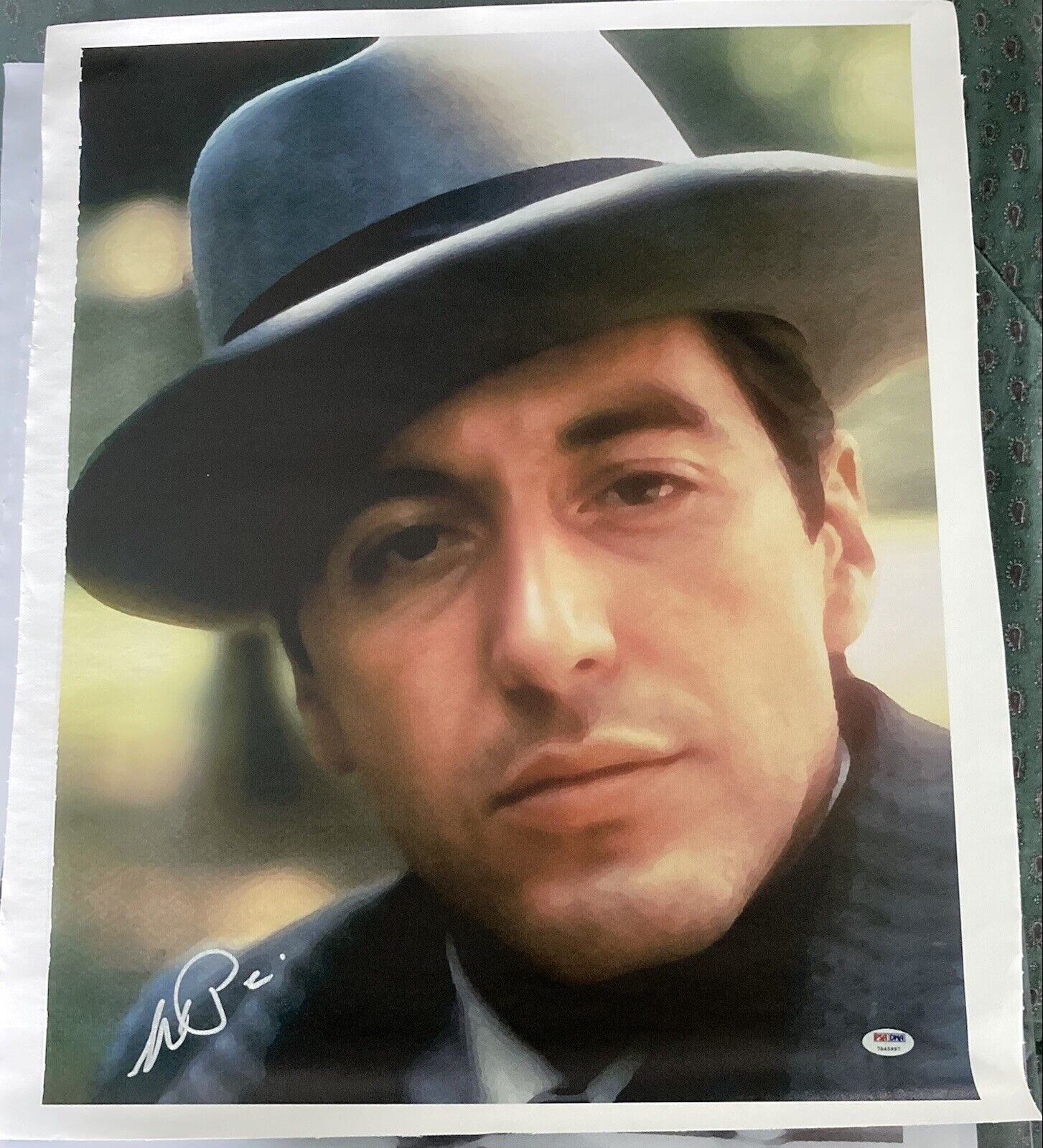 Al Pacino Autographed Signed The Godfather 20X28 Canvas PSA DNA COA Autograph