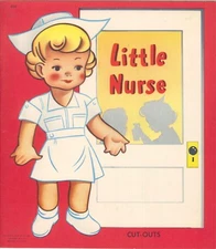 VNTG 1940s LITTLE NURSE PAPER DOLL LASR REPRODUCTN~Org SZE UNCuT FREE S&H TOPSLR