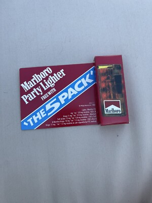 Philip Morris Marlboro Clear Party Lighter 1992 Recalled Give-Away, Sealed NIB