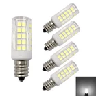 5pcs E12 Candelabra C7 LED bulb Ceramics Ceiling Fan Light 5W 110V Daylight H