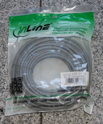 InLine - Patchkabel - 15 Meter - SF/UTP - Cat.5e - Art-Nr. 72515