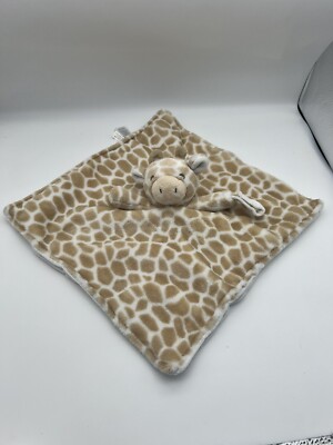 Carter's Giraffe Lovey Security Blanket 13 Pacifier Holder Tan White Plush 2016
