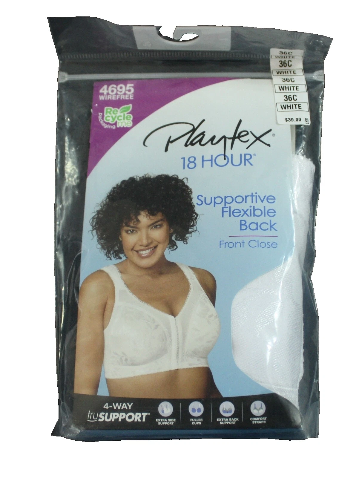 Playtex 棉质白色内衣和睡眠女士