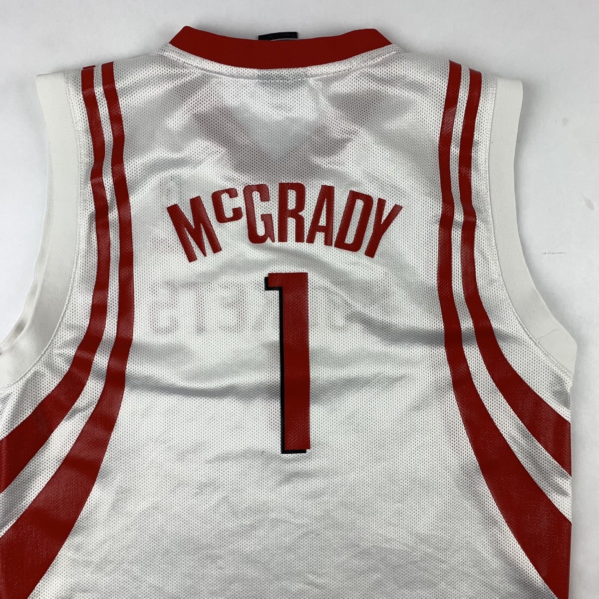 希少 Reebok ROCKETS Mc GRADY NBA #1 ユニフォーム Reebok Houston Rockets Tracy McGrady #1 White Jersey Youth