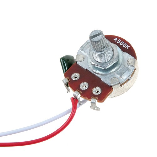 Electric Guitar Wiring Harness Kit 3 Way Toggle Switch 1 Volume 1 Tone 500K Pots - Picture 2 of 7