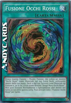 ROTE AUGEN FUSION   (Red-Eyes Fusion)   Super R   CORE IT059   1Ed   YUGIOH!