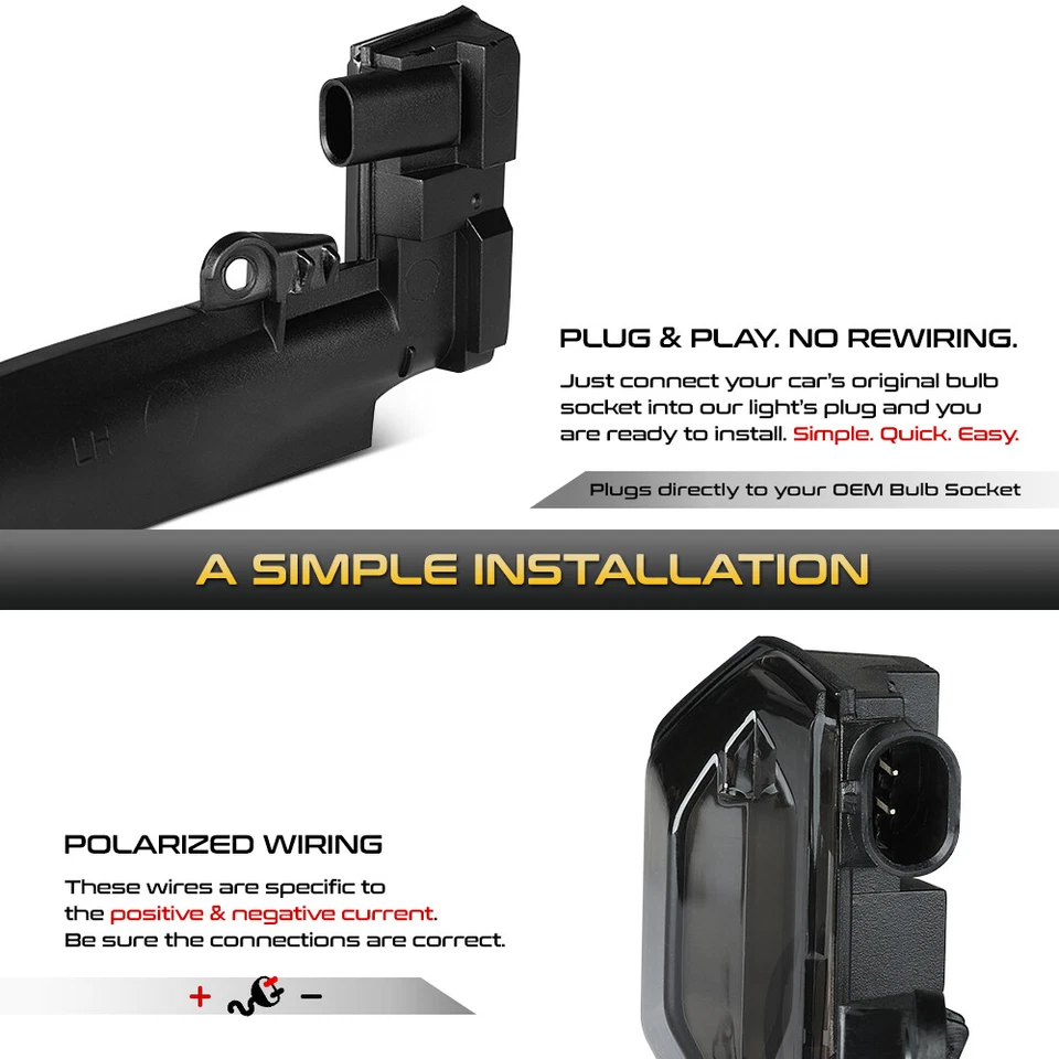 Lámpara LED de luces de espejo retrovisor lateral "SEÑAL SECUENCIAL ÁMBAR" para Jaguar tipo F/XF/XJ/XE Foto 4 de 4