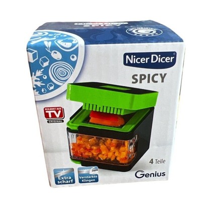 Genius Gemüseschneider Nicer Dicer Spicy-Würfelschneider, Stifte, Scheiben