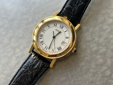 Gucci 7200M Vintage White Dial GP Quartz Midsize 34mm Mens Watch [ Used ]