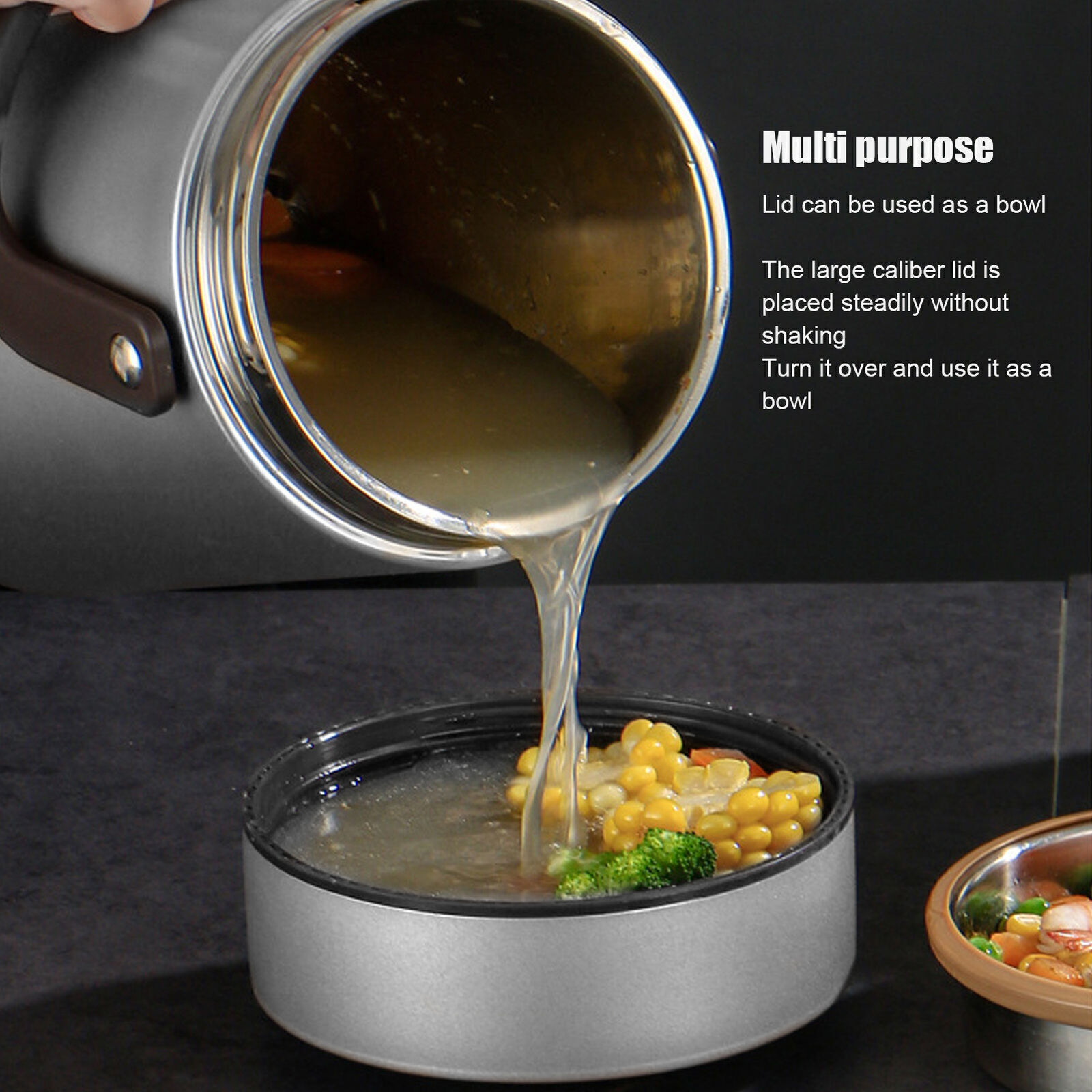 2300ml Insulated Lunch Containers Portable 304 Stainless Steel Vacuum Insulated