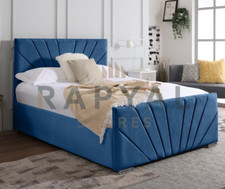 LIZZO OTTOMAN STORAGE BED PANEL PLUSH VELVET UPHOLSTERED BED FRAME