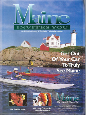 Maine Invites You Travel Guide Book, 1998 Get Out of Your Car to Truly See Maine