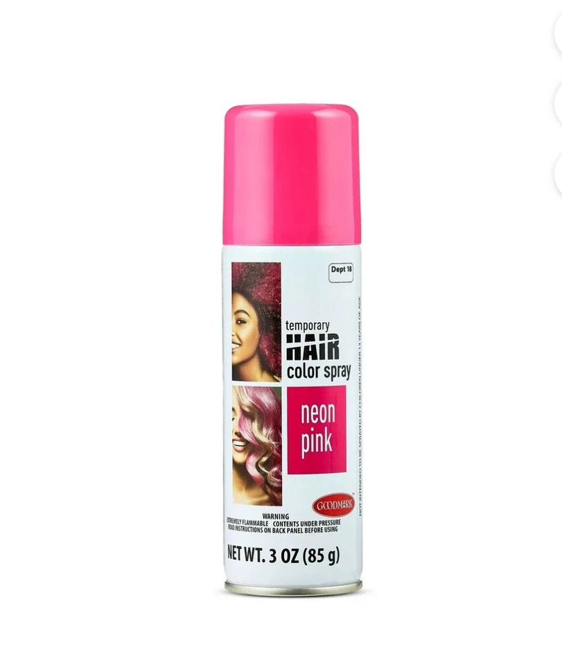 NEW Goodmark Temporary Hair Color Spray In Shampoo Out NEON PINK 3 Oz. - Image 2 of 4