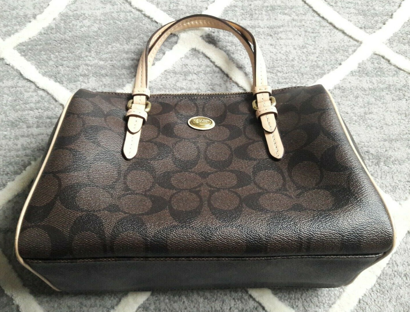 AUTHENTIC COACH MINI PVC SATCHEL HANDBAG PURSE… Gem