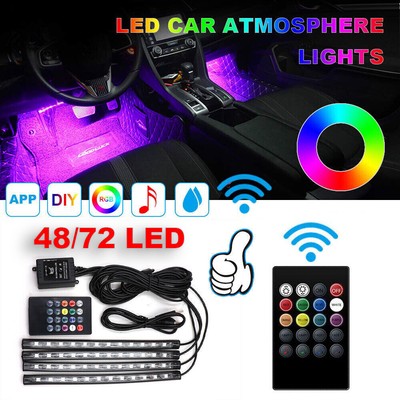 LED RGB Innenraumbeleuchtung Auto KFZ Ambiente Fußraumbeleuchtung APP Control