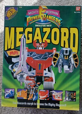Vintage 1993 Bandai Mighty Morphin Power Rangers Deluxe Set Megazord Rare NIB