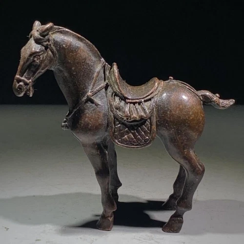 Chinese copper horse table figure Statue Tea Pet home decoration fortune lucky - Picture 10 of 10