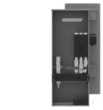 LOT OF 1 Siemens WB11200C 1200A, 2 WMM51225RJB Meter Socket, 10 150A Breakers