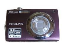 Nikon COOLPIX S3000 Digital Camera Plum Purple Battery - For Parts - Lens Error