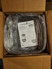 Copper Chef 11" 2 in 1 Stackable Steamer Pan Extender Ring & Tray Cookware NEW