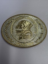North American Hunting Club Life Member Vintage Belt Buckle