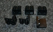 (6) Black 1x2 to 2x2 Upward 90 Degree Angle Bracket Bricks ~ New Lego Parts ~
