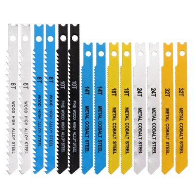 Jig Saw U Shape Blades 6/8/10/14/18/24/32 TPI for Wood Metal Cutting 14PCS