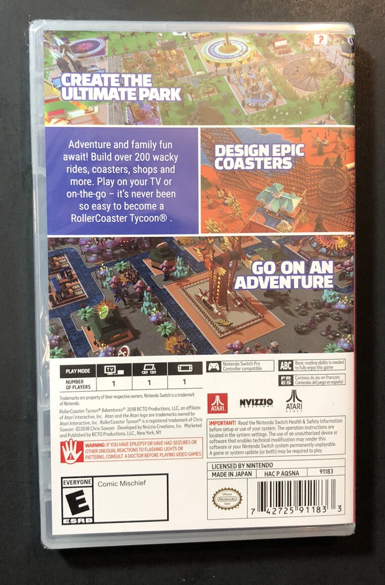 Roller Coaster Tycoon Adventures - Nintendo Switch, Nintendo Switch