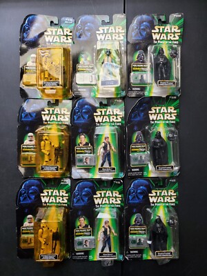 1999 Star Wars Power of the Force Action Figures Lot Of 9 Figures CommTech Chip
