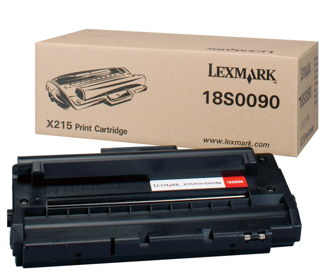 Toner laser Lexmark X215 consommable imprimante monochrome 18S0090 cartouche noir 3200 pages