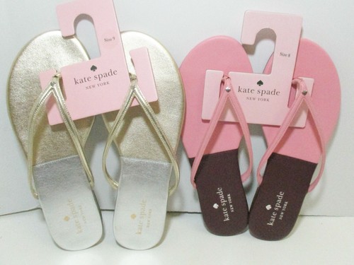 Kate Spade Cabana Leather Flip Flops, Pink/Cherrywood - 8