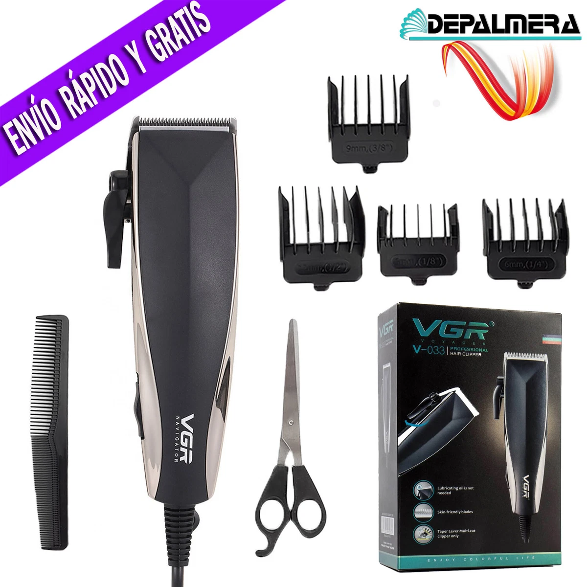 Maquina Cortapelos Electrica Profesional Accesorios Para Hombre Corta Pelo  Barba