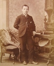 Victorian Antique Cabinet Card Photo of a Young Boy Kid Child