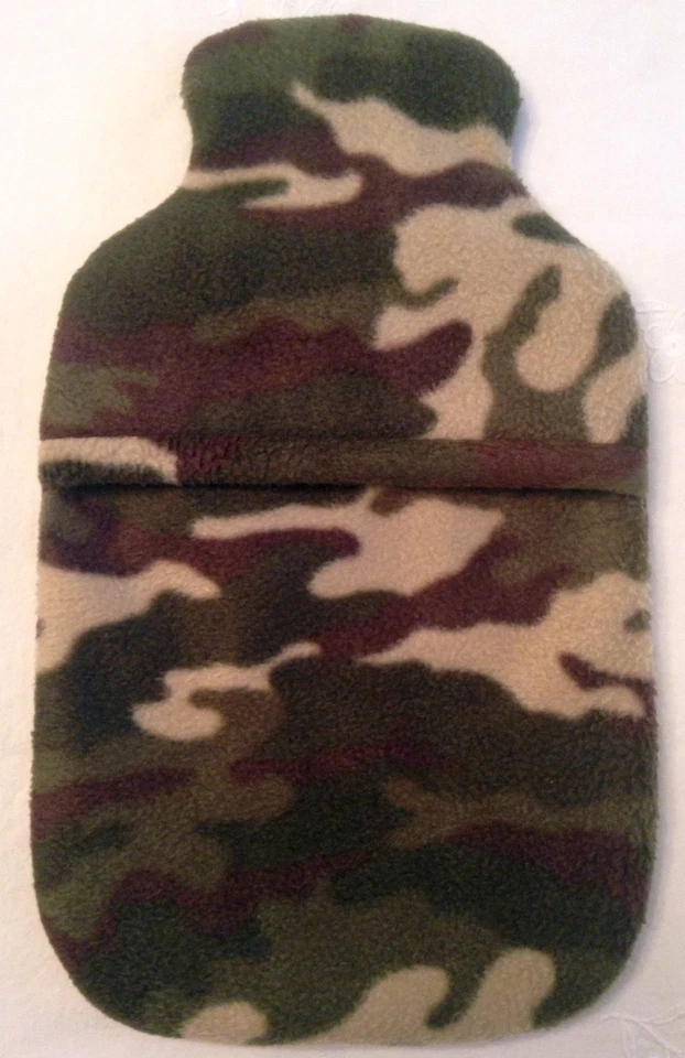 HOMEMADE CAMOUFLAGE ~ HOT WATER BOTTLE COVER ~ FREE UK POSTAGE