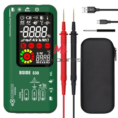 BSIDE S30 LCD Digital Multimeter DC AC Voltage Current Ohm Resistance Tester