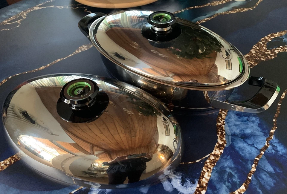 AMC Ovaler Bräter mit 2 Deckeln & Einsatz