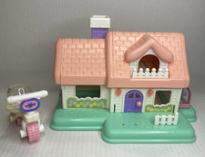 Fisher Price Smooshees Cuddlers At Home: House And Bicycle MISSING PARTS 1988