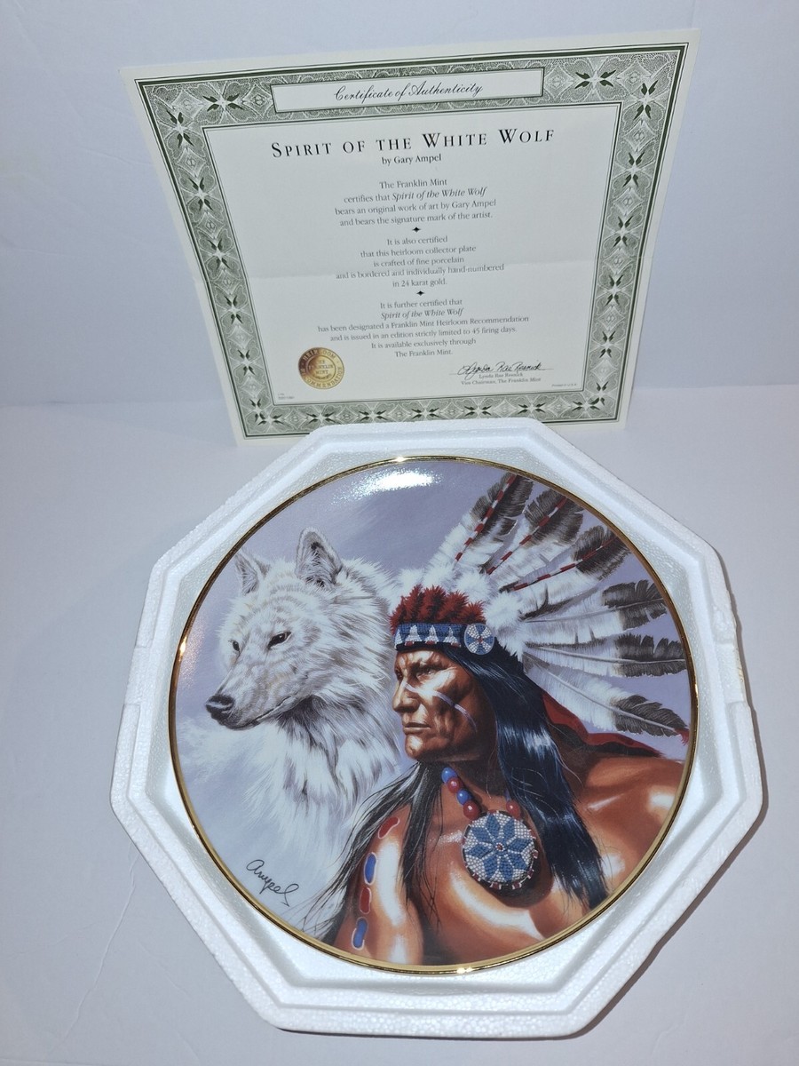 Spirit Of The White Wolf Limited Edition Franklin Mint Heirloom