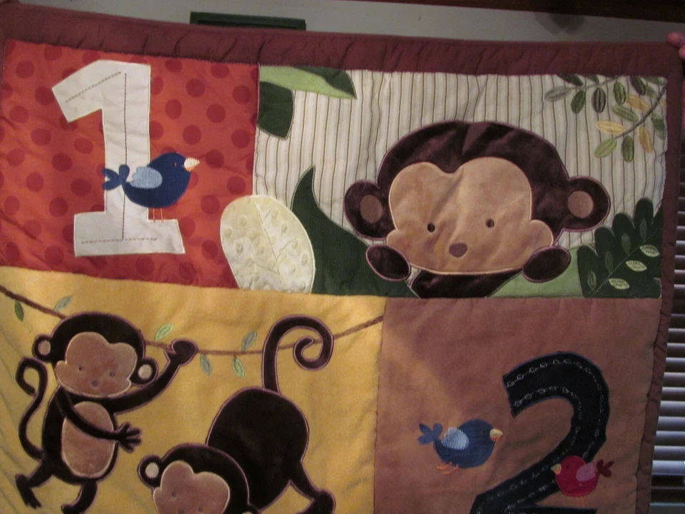 Kidsline Animales de la Selva Cuna Edredón Monos Jirafa Elefante Excelente Foto 2 de 4