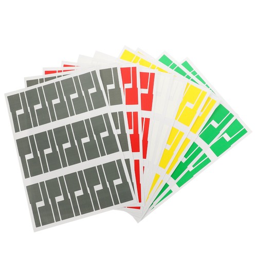 10 Sheets Colored Sticker Labels Office Colorful Cable Tags Self-adhesive - Afbeelding 5 van 12