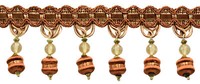 Perlen Quaste Fransen Rand, Stil BFH3, Farbe 08 - Toffee Brown [4.6M]