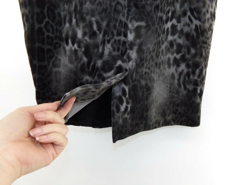 Falda Lápiz Karen Kane Negra Gamuza Estampado Animal Mujer 6 Hecha en EE. UU. (30X18) Foto 4 de 4