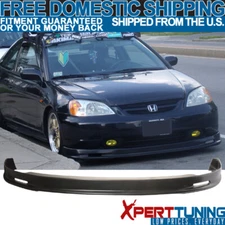 Fits 01-03 Honda Civic Mugen Style Front Bumper Lip Spoiler - PP Polypropylene