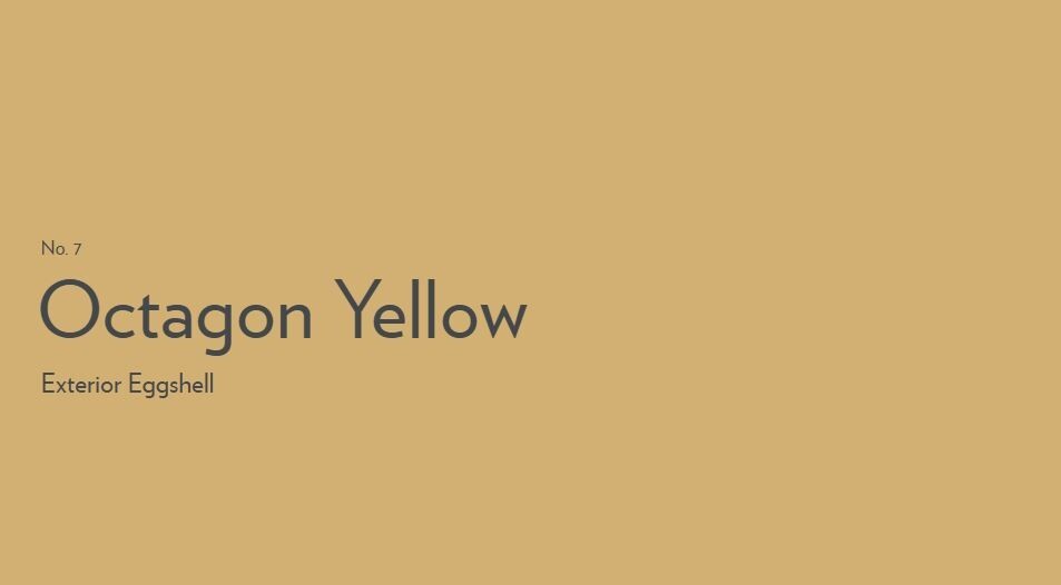 Farrow & Ball Octagon Yellow No 7 Exterior Eggshell Oil Based Paint