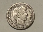 1905-o. Barber Dime .  Strong Fine / VF