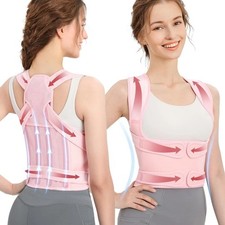 Adjustable Posture Corrector Back Brace Men Women Lumbar Shoulder Support Belt