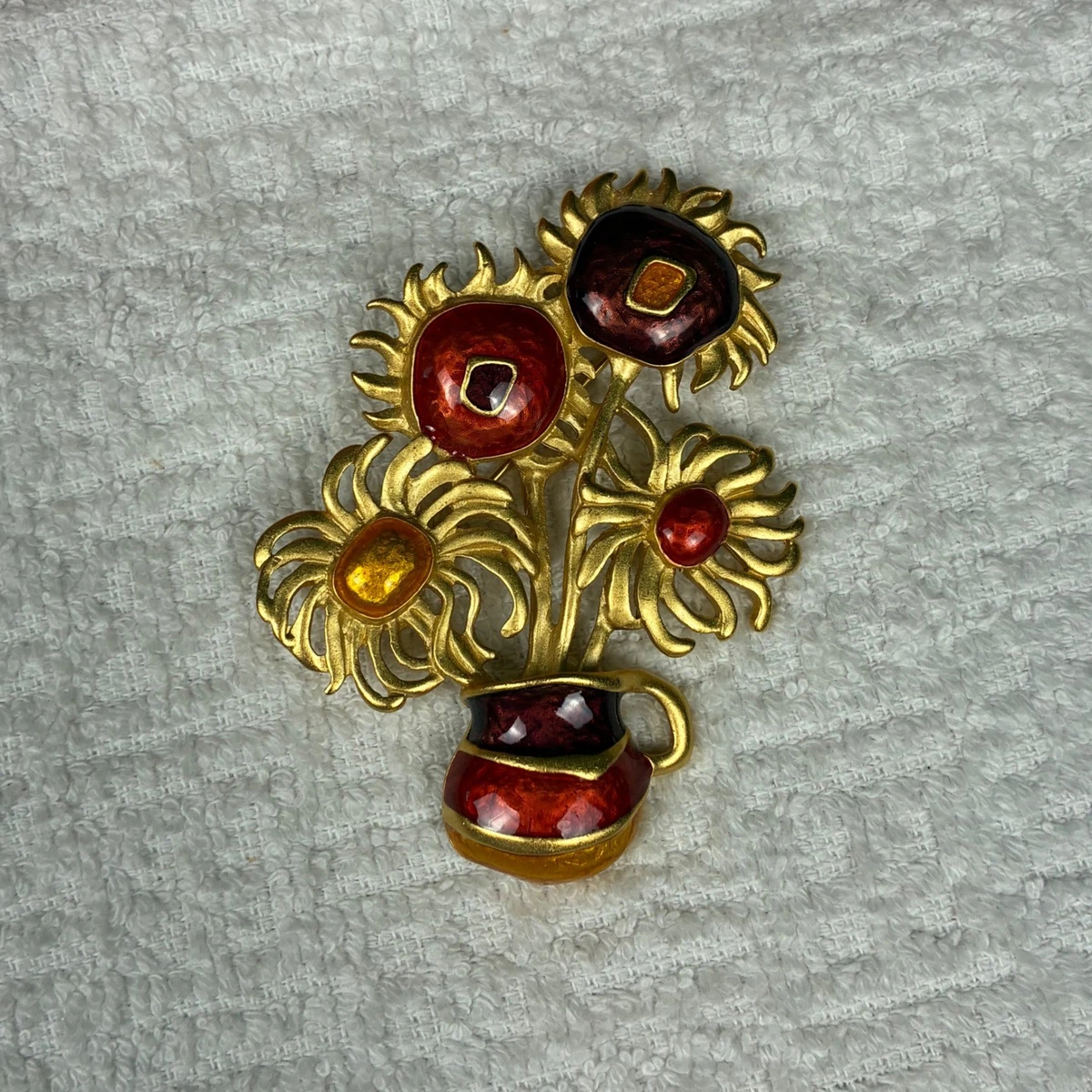 Ysl Jewelry In Vintage Designer Costume Pins & Brooches for sale