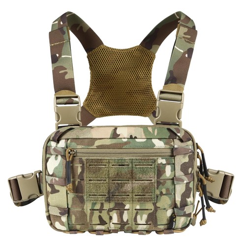 Tactical Chest Pack EDC Chest Bag 2L Utility Molle Chest Rig Pouch with CCW C...