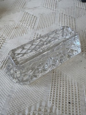 Waterford Crystal Business Card Holder Elegant Desk Accessory Clear Glass