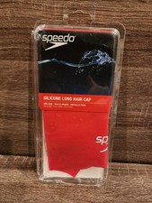 Speedo Silicone Swim Cap Red NEW Latex Free One Size Fits Most